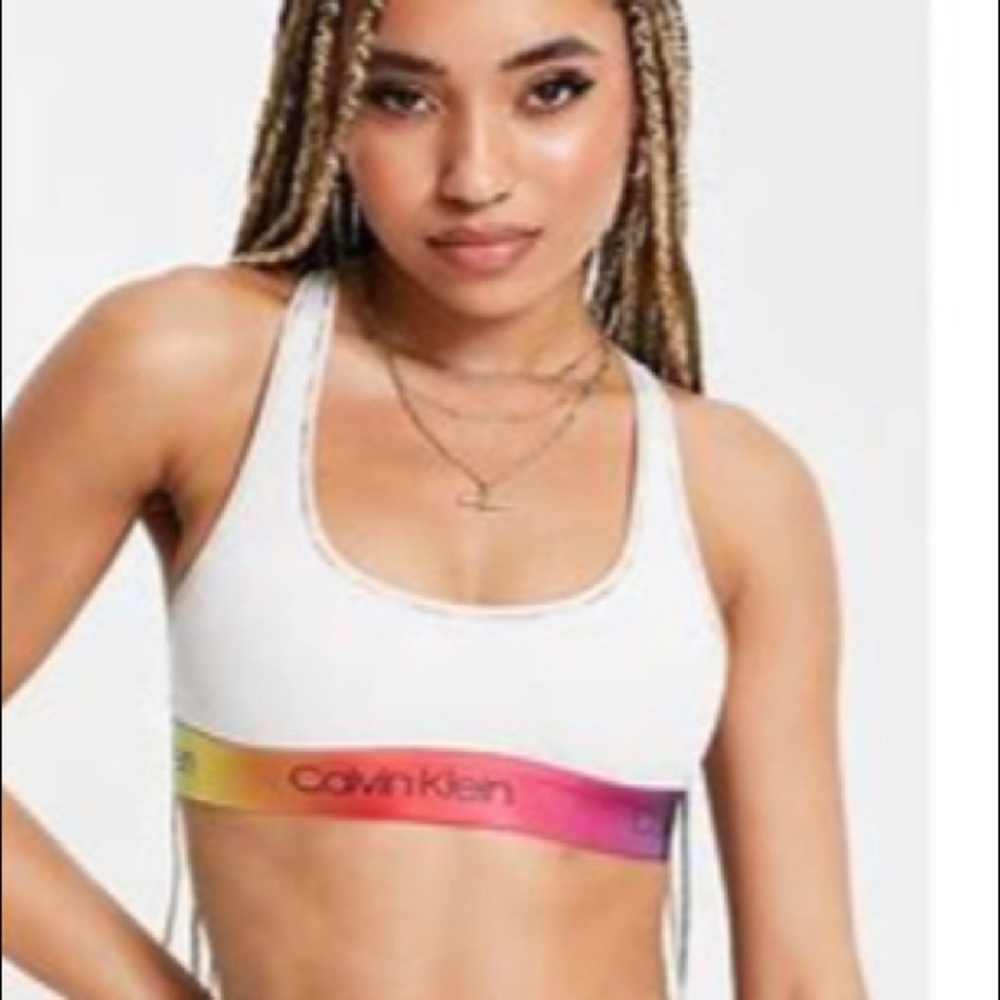 Calvin Klein NWT rainbow collection bralette. Perfect for Pride Month!